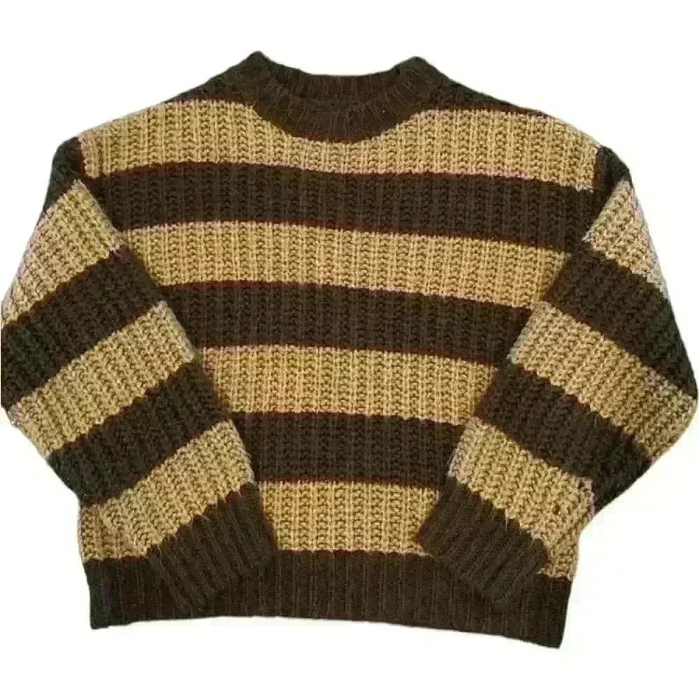 Dazy tan and brown striped sweater size small - Picture 8 of 16
